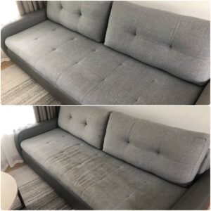 Sofos cheminis valmas prieš / po