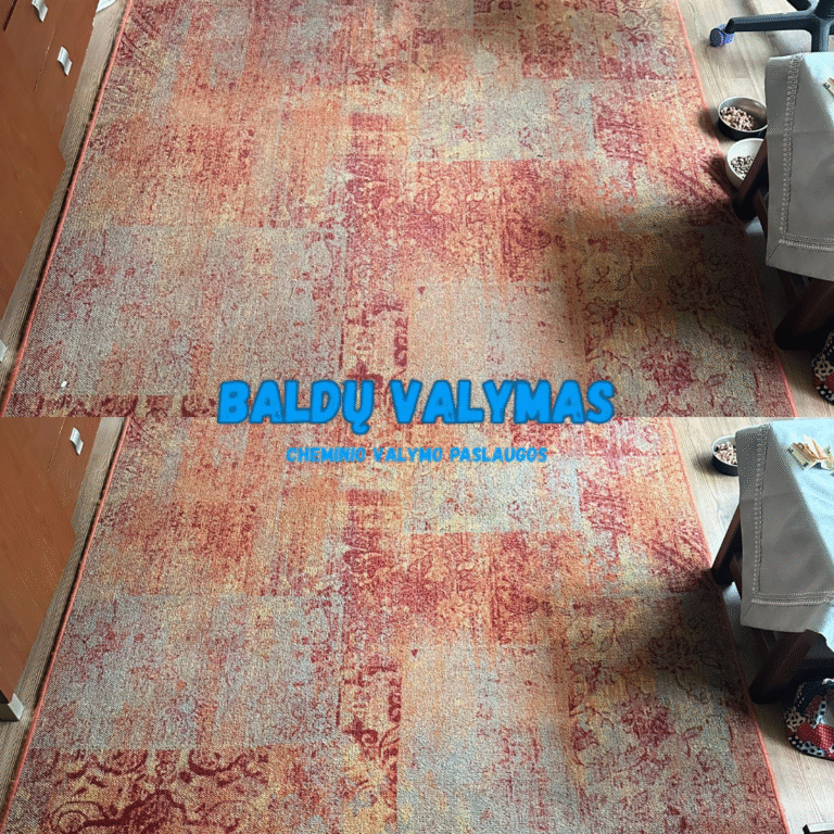 Ковер до и после чистки, пятна и загрязнения удалены, ковровое покрытие чистое и обновленное