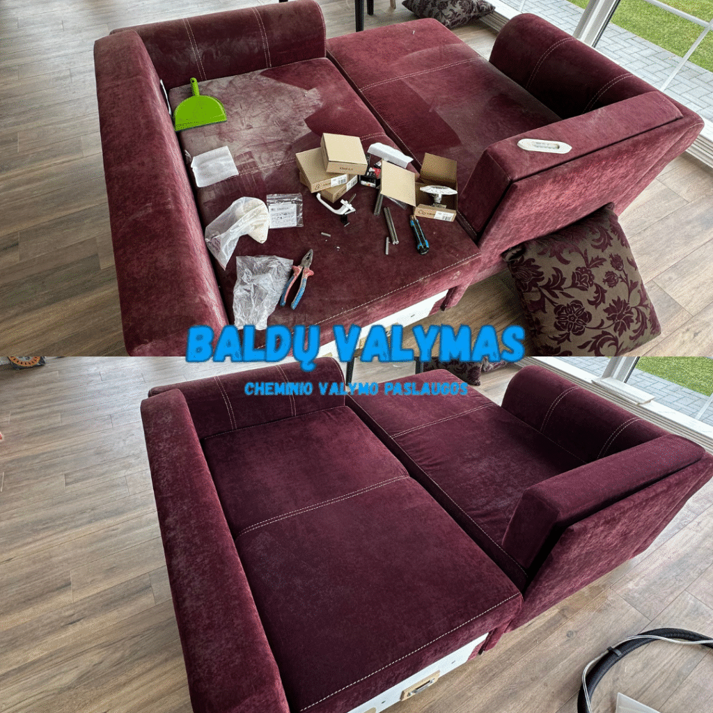 cheminio valymo galerija prieš / po (rezultatai) balduvalymas.pro