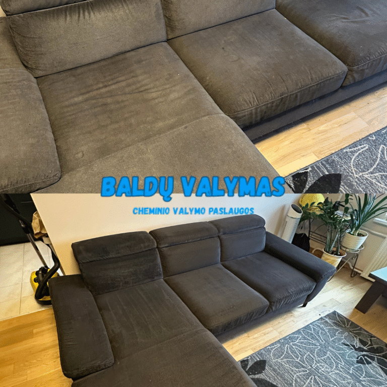 Диван до профессиональной чистки мебели, видны пятна и загрязнения